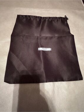 Prada Black Drawstring Dust Bag with Logo Patch